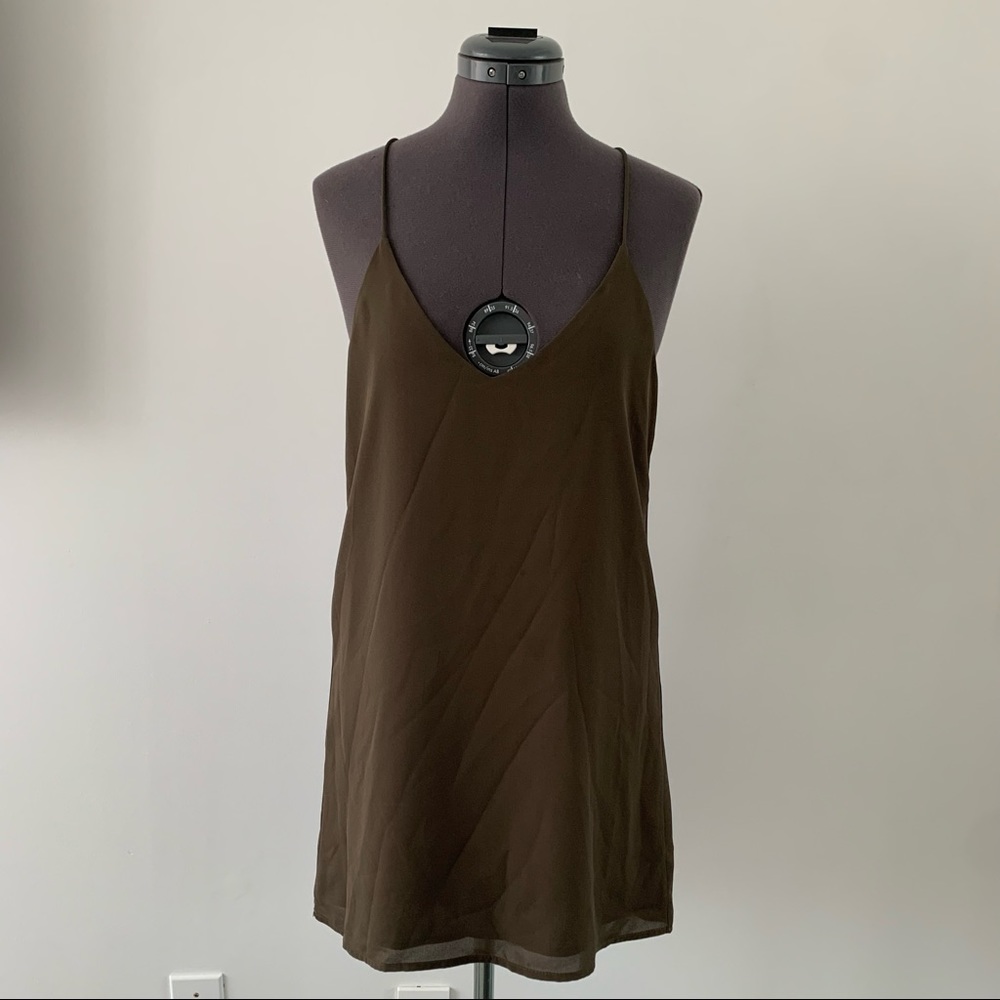 Olive Green Slip Dress